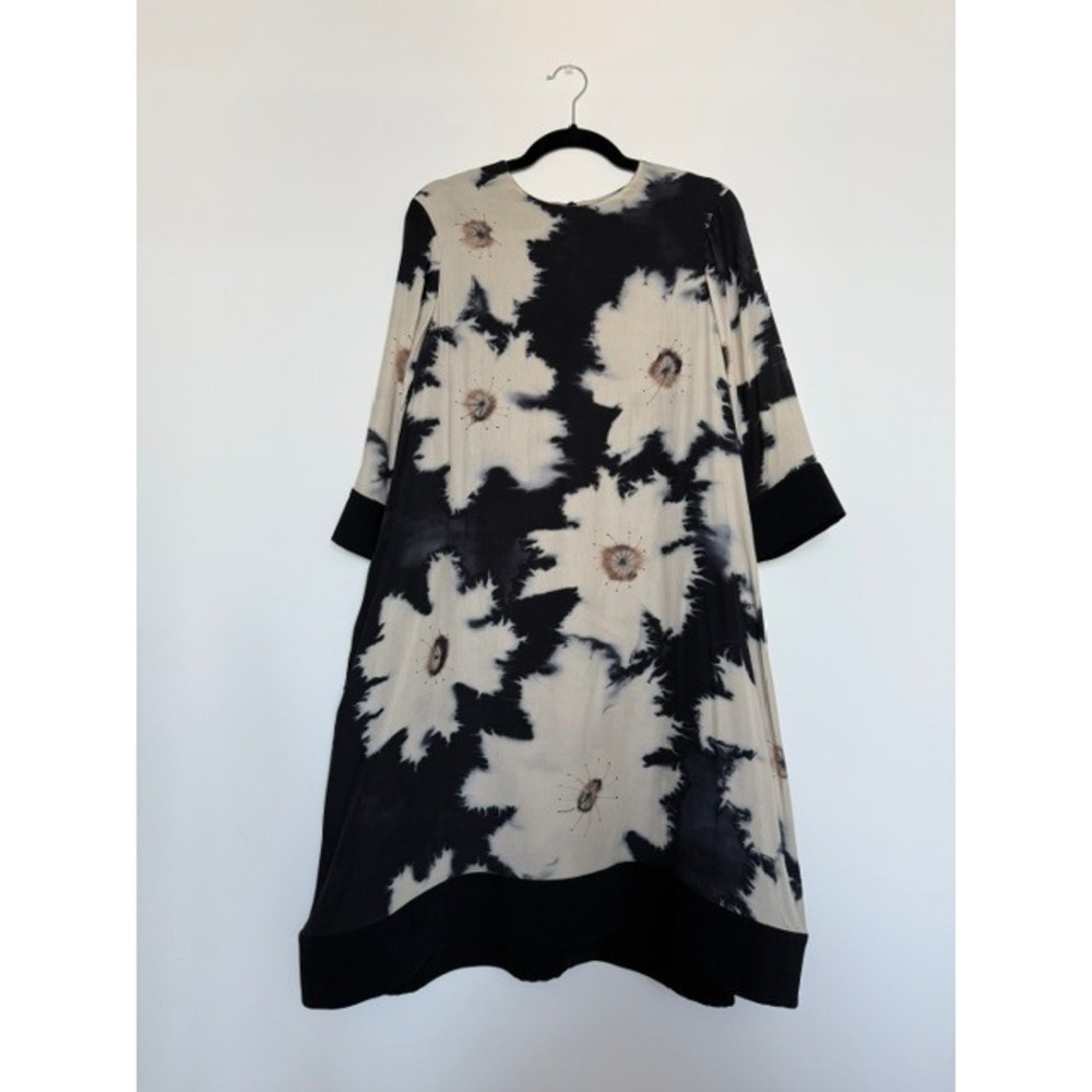 Tiziano Zorzan 100% Silk Floral Tent Dress | Made in Italy | IT 44 size US 8/10
